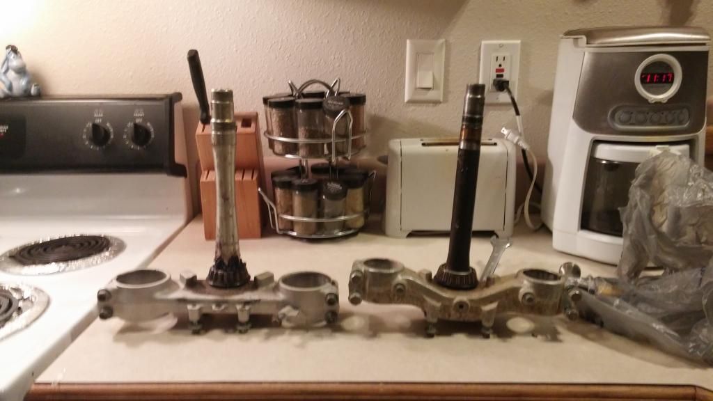 1995 cr125 fork swap!